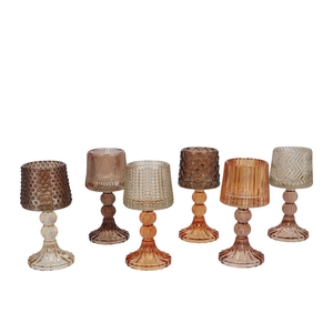 Bicolore Earthy Terra Structure T-light Ass 8x18cm Nm