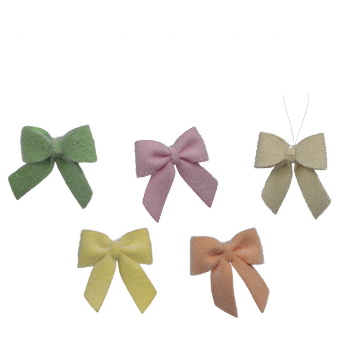 <h4>Decoratie Strik flock d8cm</h4>