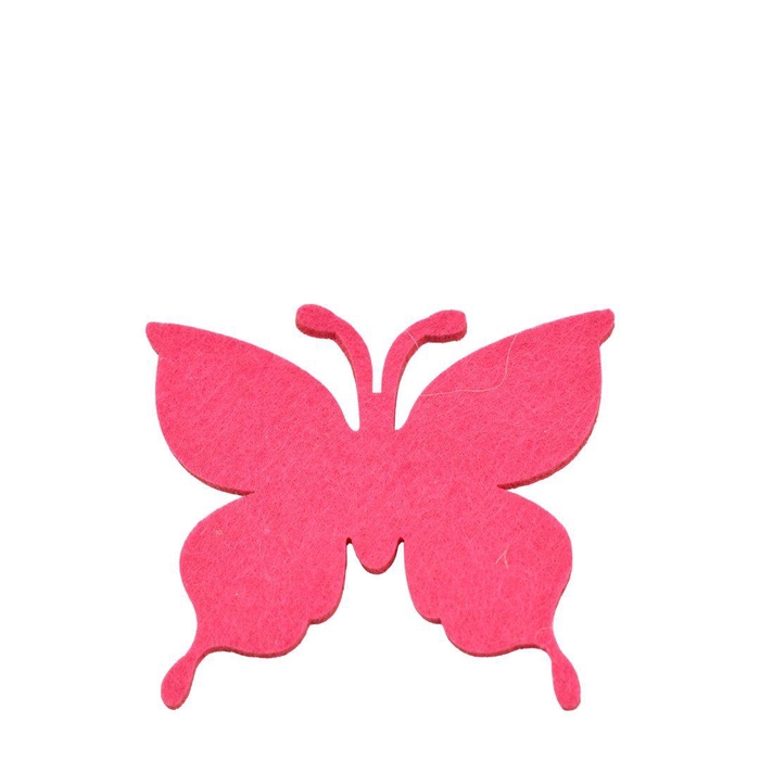 Voorjaar Vlinder vilt/sticker d8cm x24