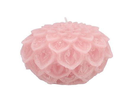 <h4>Candle Dahlia Light Pink 12x8cm</h4>