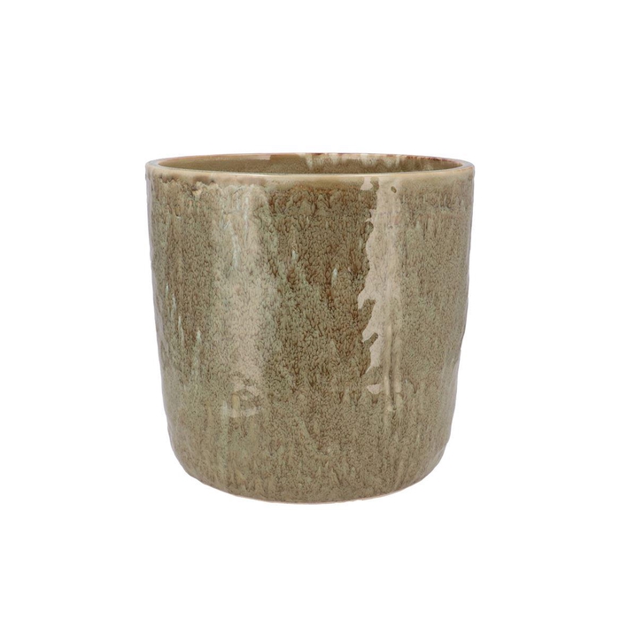 <h4>Iron Stone Sand Glazed Pot 19x17cm</h4>