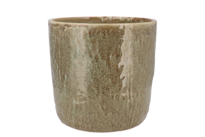<h4>Iron Stone Sand Glazed Pot 19x17cm</h4>
