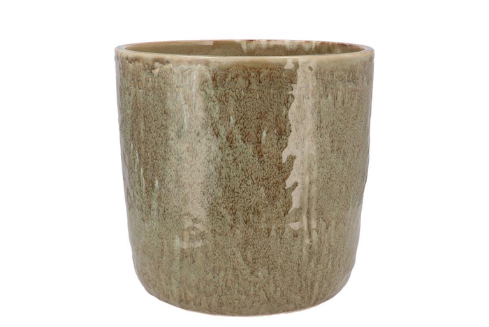 <h4>Iron Stone Sand Glazed Pot 19x17cm</h4>