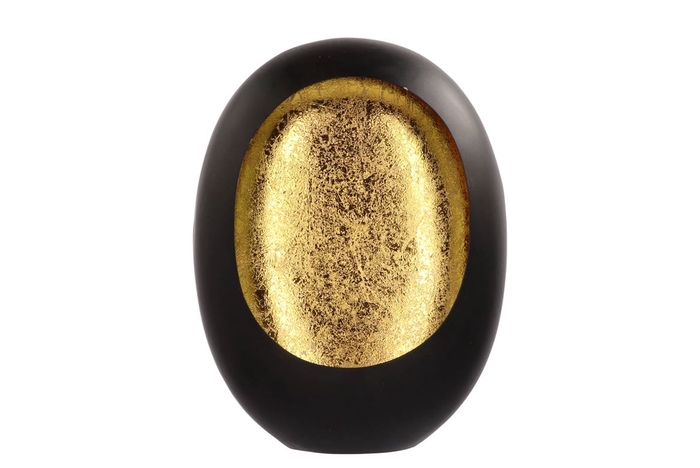 Marrakech Black/gold Egg T-light 26x11x33cm