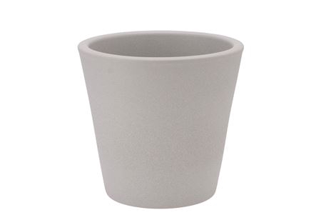 <h4>Vinci Matt Grey Container Pot 18x16cm</h4>