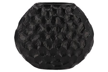 <h4>Inga Jada Black Oval Vase Structure 41x15x33cm Nm</h4>