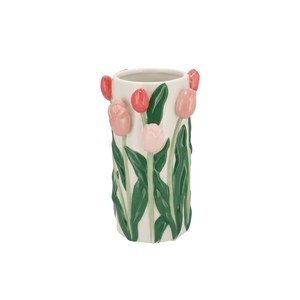 Isa Summer Pink Mix Vase Cilinder Tulip 14x14x23cm