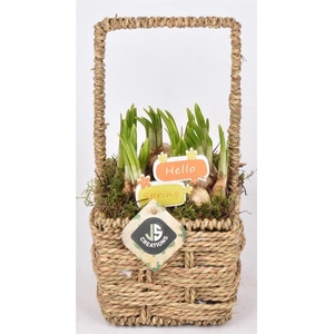 Touw mand vierkant 12,5x12,5cm