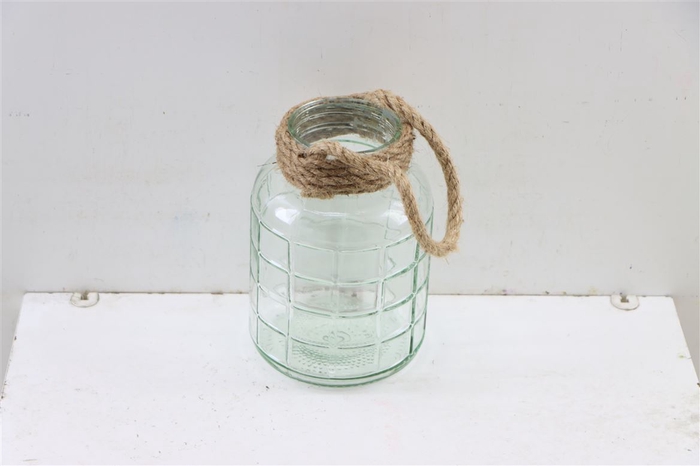 Deco Vase With Rope H20 D14