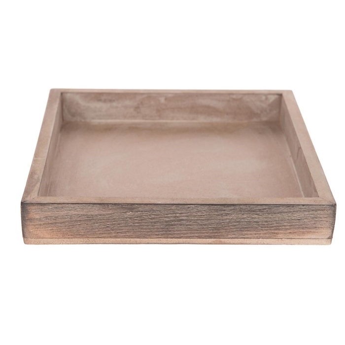 <h4>MDF TRAY 20X20X3CM ANTIQUE GREY WASH</h4>