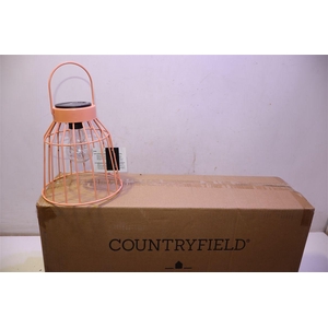 Solar Lantern Metal Pink H28 D18