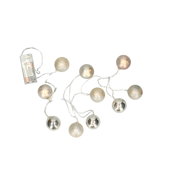 <h4>Christmas LED garland ball 40mm 10L 2m</h4>