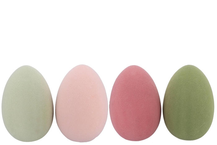 Easter Flock Summer Blush Egg Xl Ass 38x38x53cm