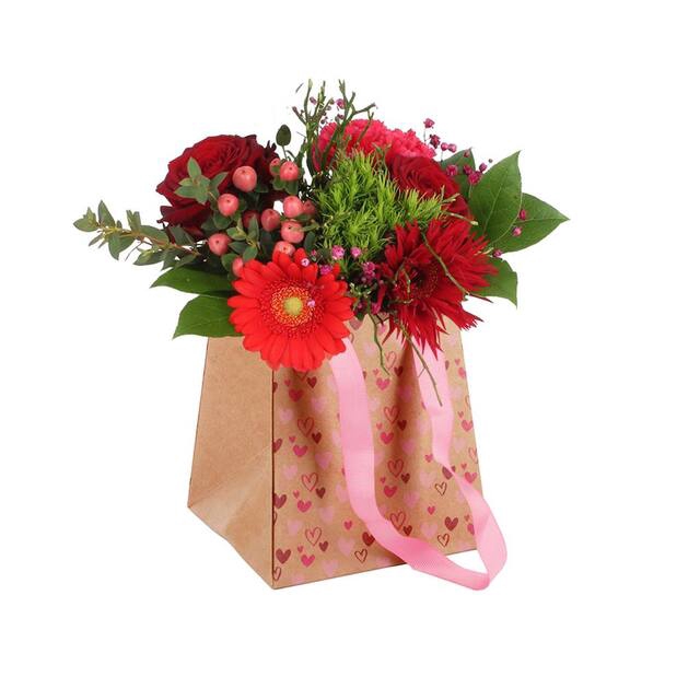 <h4>Bag Heart of pink cardboard 12/12x15/15xH18cm 10/pack</h4>