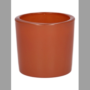 DF02-440171300 - Candle holder Espen1 d6.5xh6 brown/terra milky