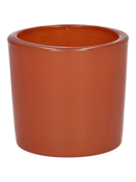 DF02-440171300 - Candle holder Espen1 d6.5xh6 brown/terra milky