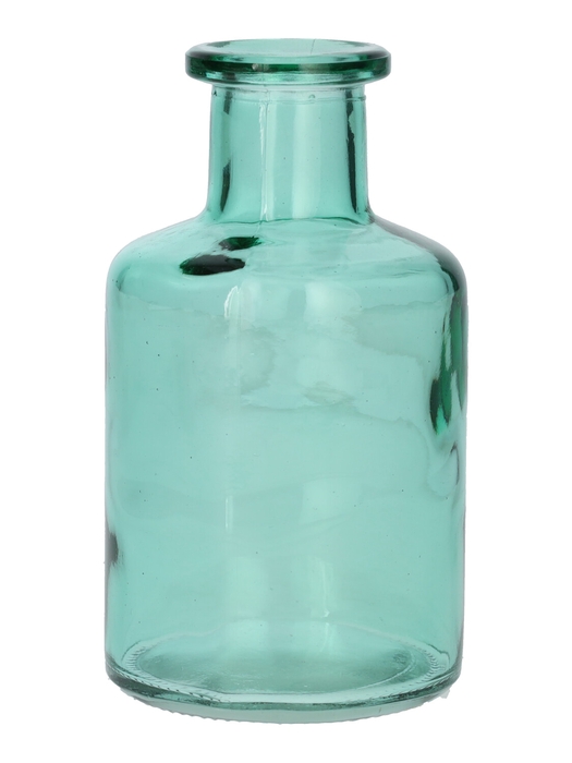 DF02-666114100 - Bottle Caro9 d3.8/6.8xh11.8 turquoise transparent