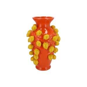 Fruit Lemon Orange Vase 24x38cm Nm