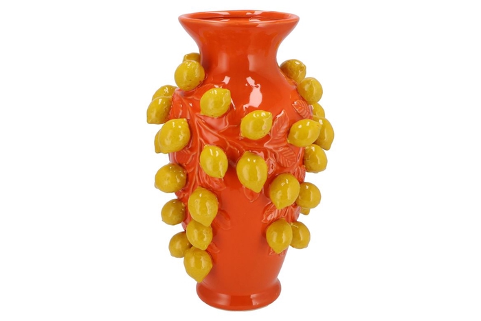 <h4>Fruit Lemon Orange Vase 24x38cm Nm</h4>