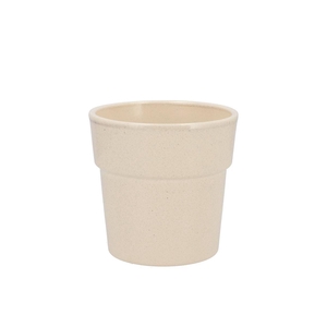 Ceramic Beige Stone Pot Orchid Edge 13x12,5cm
