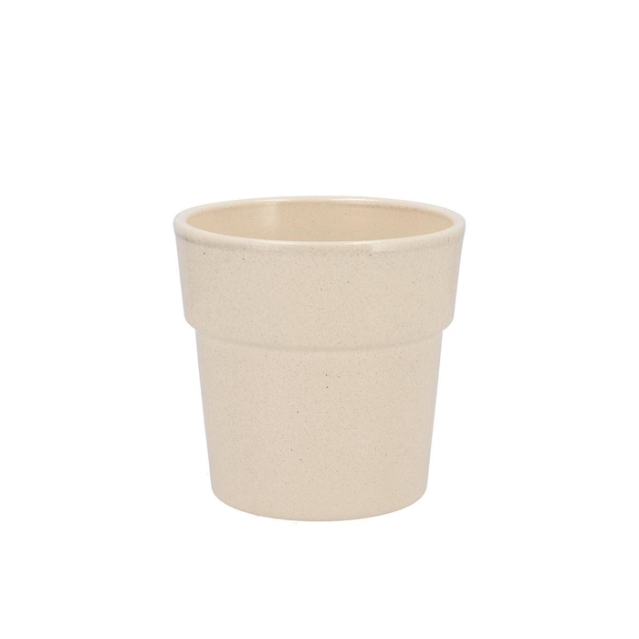 <h4>Ceramic Beige Stone Pot Orchid Edge 13x12,5cm</h4>