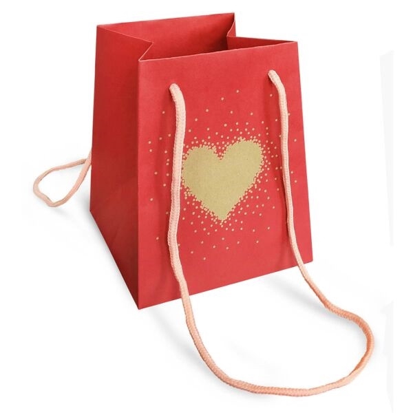 Liefde Tas Heart glitter 18*15*15cm