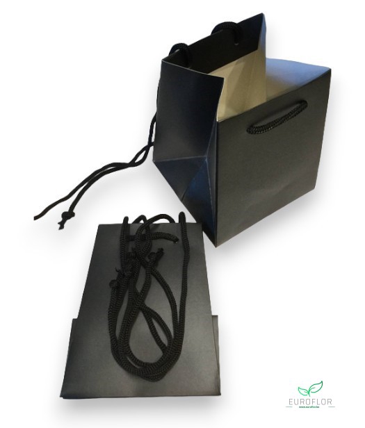 BOEKETTAS BLACK 12-12X15-15X18CM WATERBESTENDIG FSC100% 10PCS