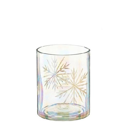 <h4>Kerst Theelicht sneeuwvlok d09*11cm</h4>