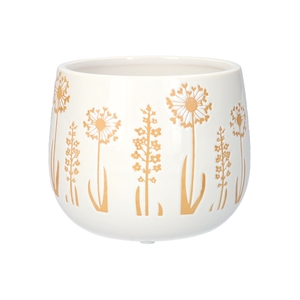 DF03-720572525 - Pot Flair d10.5/11.5xh9.5 white