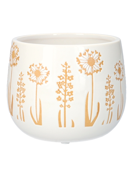 <h4>DF03-720572525 - Pot Flair d10.5/11.5xh9.5 white</h4>