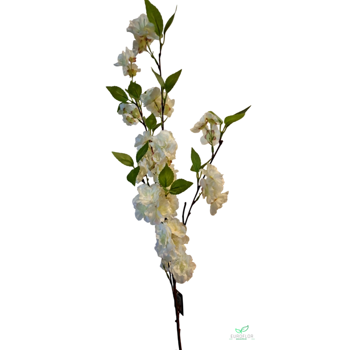 <h4>SILK FLOWERS - CHERRY BLOSSOM SPRAY PHAYAO CREAM 88CM</h4>