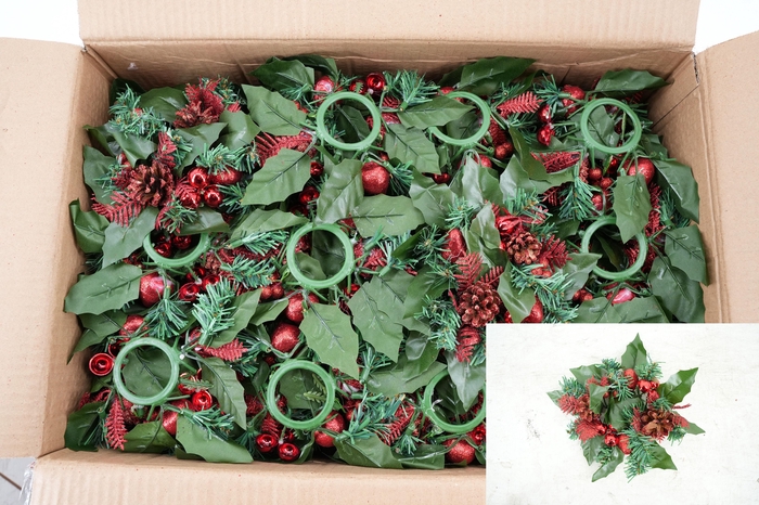 <h4>Wreath christmas ring Ø6cm red R2</h4>