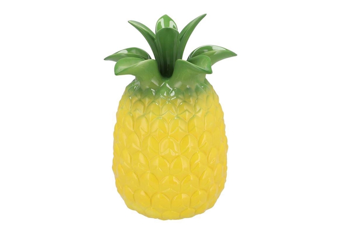 Pineapple Tropical Yellow Vase 23x23x33cm Nm
