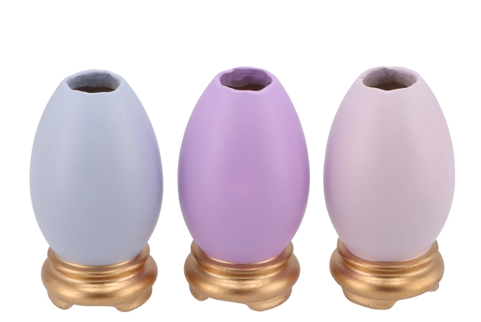 Easter Eggcited Vase Lila Ass P/1 8x8x15cm Nm