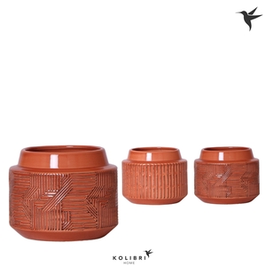 Kolibri Home Maze pot terracotta 9 cm