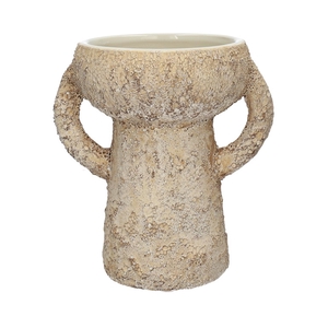 Vase Zibo d10.5/11.5xh15.5 creme
