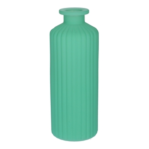 DF02-666113600 - Bottle Caro lines d4.5/7.5xh20 turquoise matt