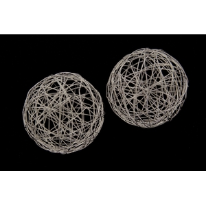 wire ball 2cm silver 30pcs