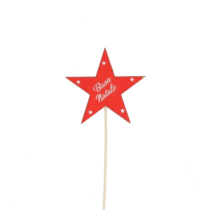 <h4>Christmas sticks 15cm Star Buon Natale 7cm</h4>