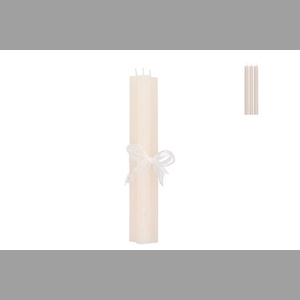 Candle Frosty Taper Cozy Sand Mix 2x25cm