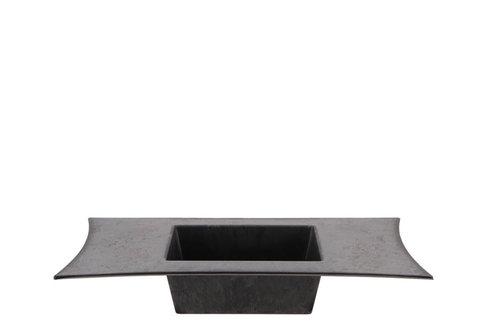 <h4>Melamine Grey Bowl Rectangle 31x22x5cm</h4>