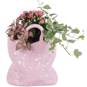 Yearround Arr. Indoor Ceramic Designer Handbag Pink Ø17cm 3PP