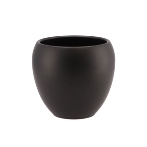 Vinci Matt Black Flower Pot 17x15cm