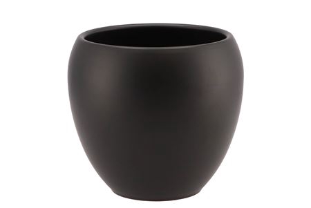 <h4>Vinci Matt Black Flower Pot 17x15cm</h4>