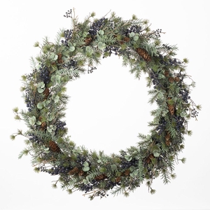 AF Wreath Berry/Eucalyp Mix D7