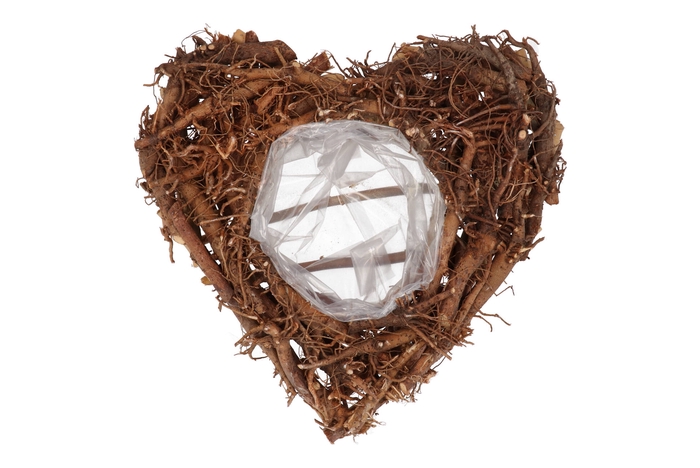 Wreath Root Heart Nat 40x10cm Nm