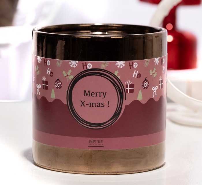 <h4>P&PURE Juliette ceramics brons met cadeauwikkel Merry X-Mas</h4>
