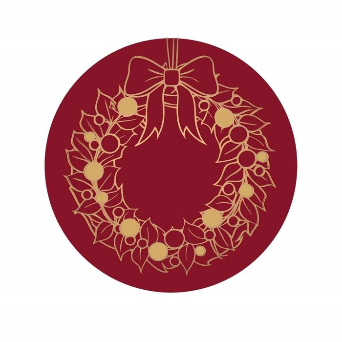 <h4>Kerst Sticker 39mm x250 Krans</h4>