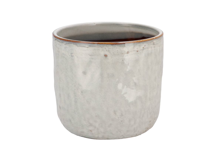 <h4>Iron Stone White Glazed Pot 16x15cm</h4>