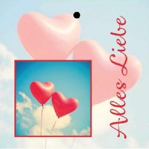Kaart 7*7cm x20 Alles Liebe